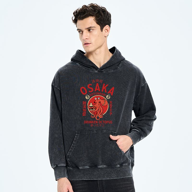 Drunken Octopus Japan Washed Hoodie