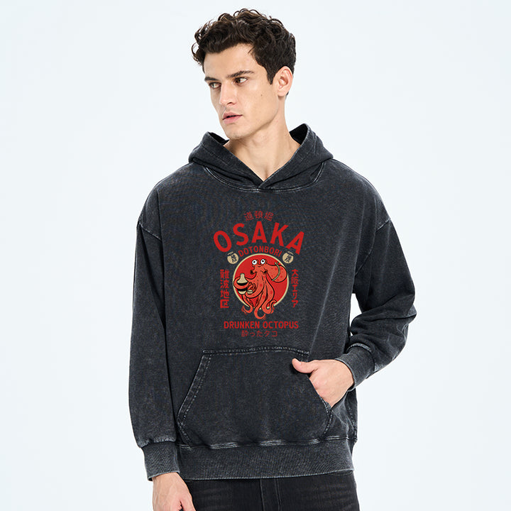 Drunken Octopus Japan Washed Hoodie