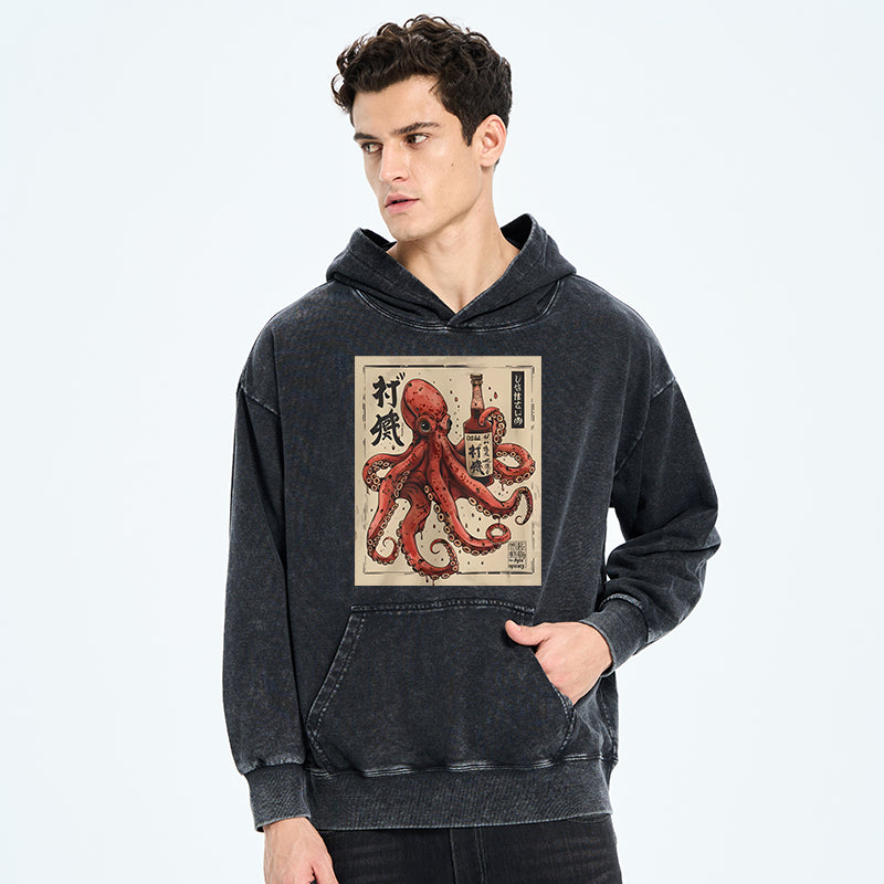 Osaka Sak¨¦ Octopus Washed Hoodie