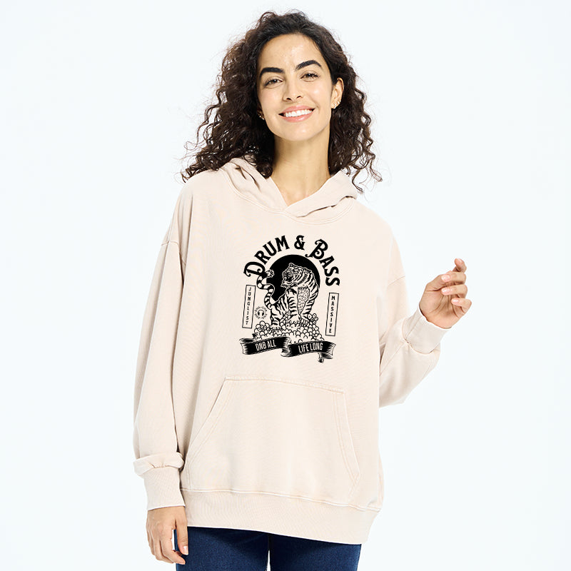 Drum & Bass Tiger Washed Hoodie
