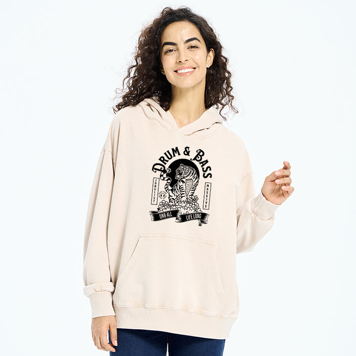 Drum & Bass Tiger Washed Hoodie