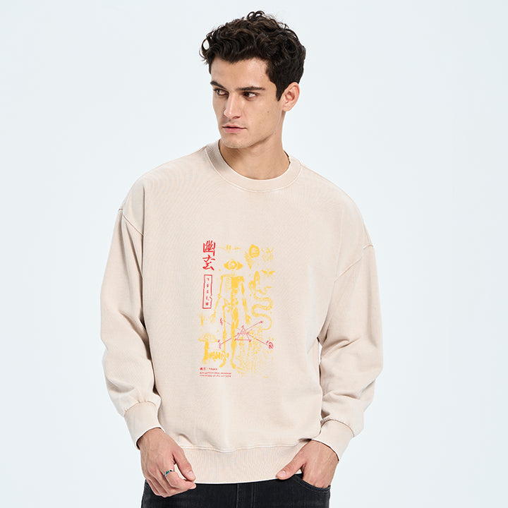 Spooky Ghost Japanese Washed Sweatshirt