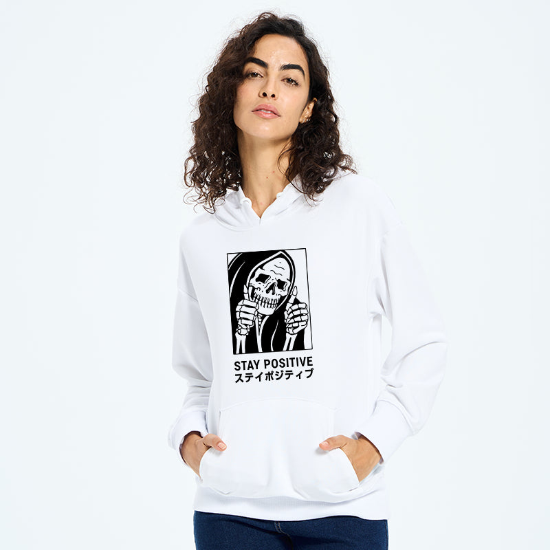 Stay Positive Skeleton Classic Hoodie