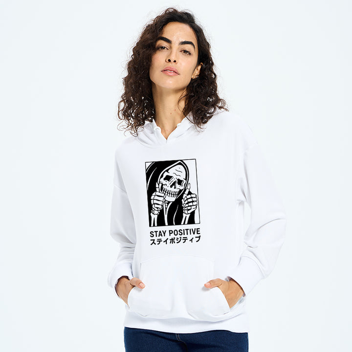 Stay Positive Skeleton Classic Hoodie
