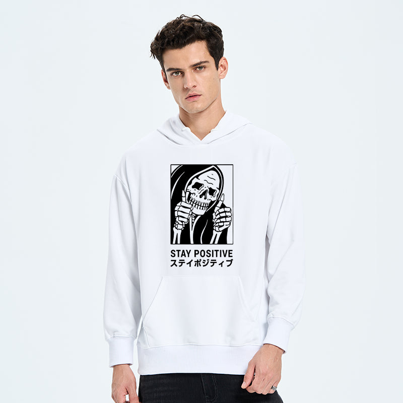 Stay Positive Skeleton Classic Hoodie