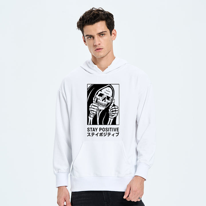 Stay Positive Skeleton Classic Hoodie