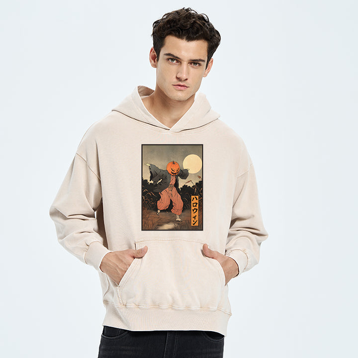 Japanese Pumpkin Monster Washed Hoodie