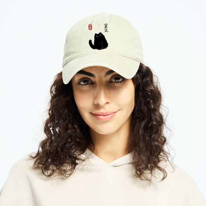 Black Civet Cat Washed Cap