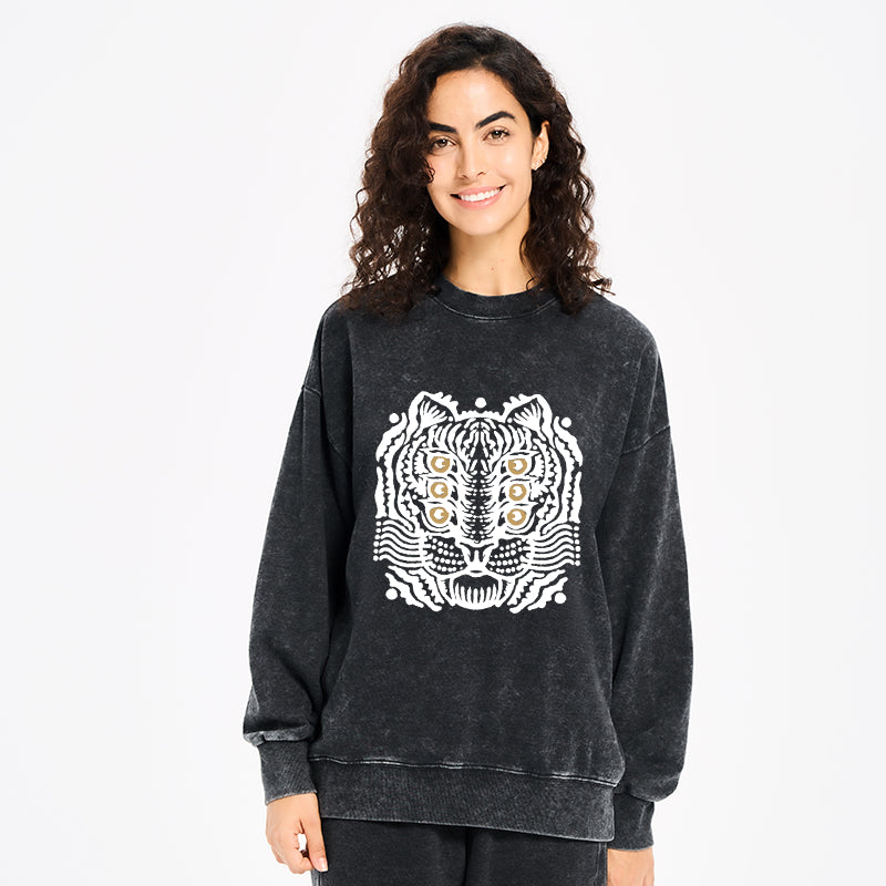 Six-eyed Cat Japanese Washed Sweatshirt