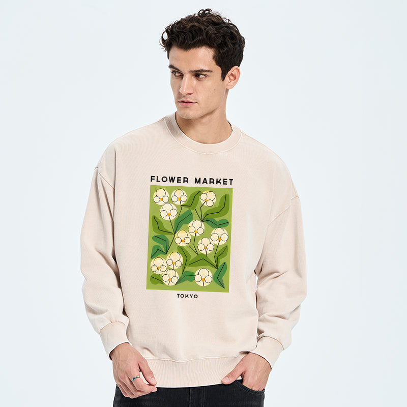 Flower Market Washed Sweatshirt