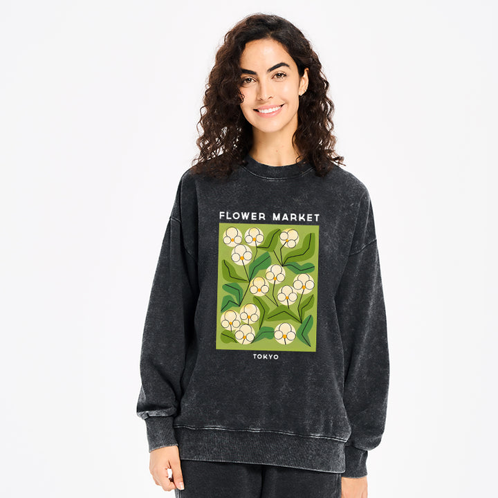 Flower Market Washed Sweatshirt