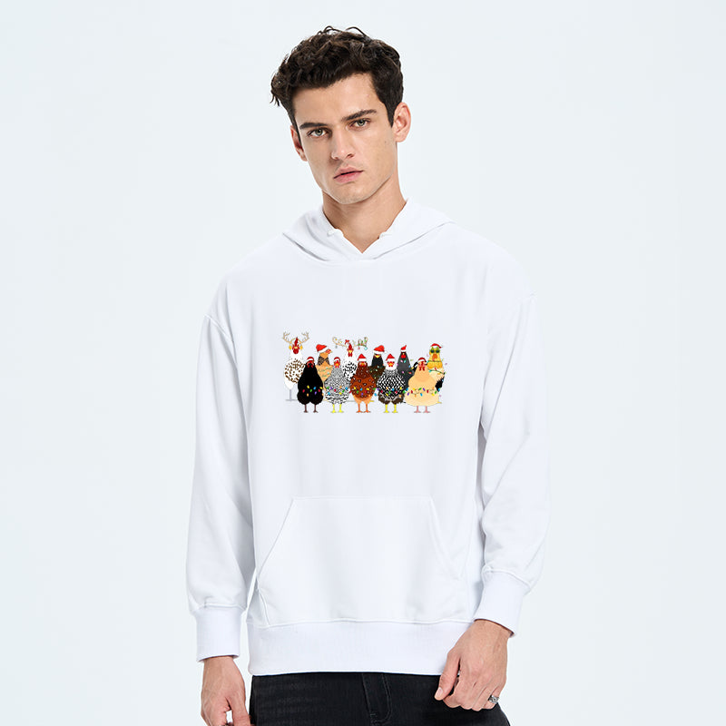 A Flock Of Christmas Chickens Classic Hoodie