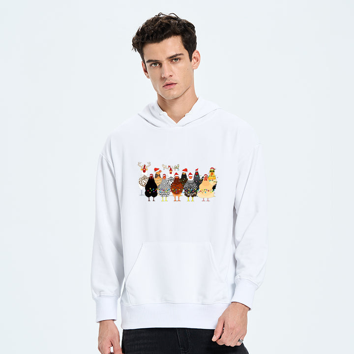 A Flock Of Christmas Chickens Classic Hoodie