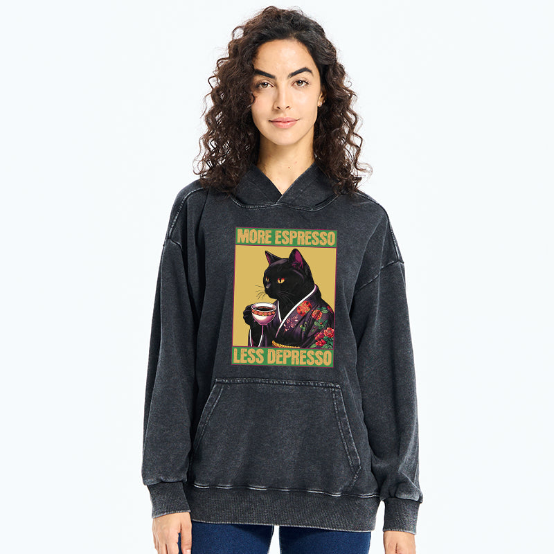 Up Caffeine Down Depression Washed Hoodie