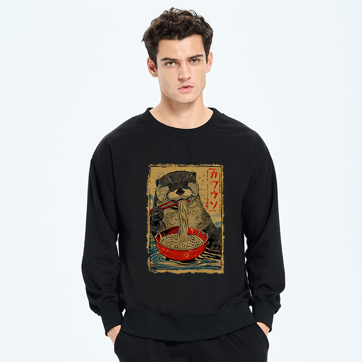 Otter Eating Ramen Japan Sweatshirt