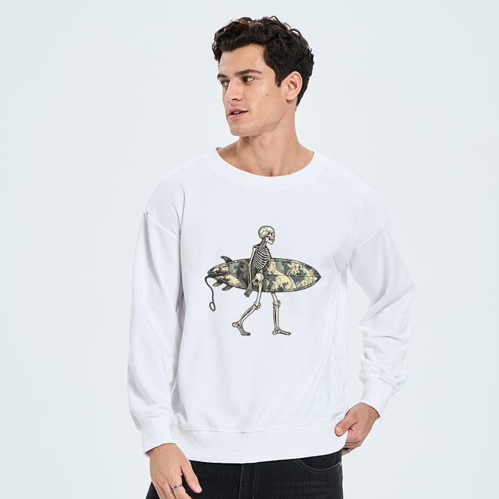 Skeleton Ready To Go Surfing Sweatshirt
