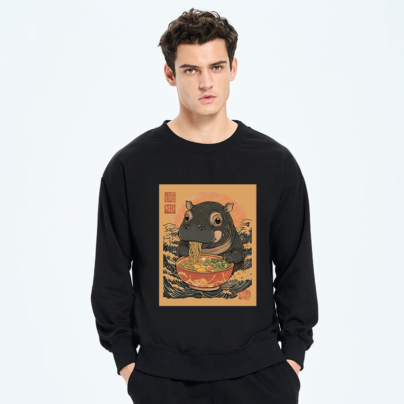 Moo Deng Eat Ramen Sweatshirt