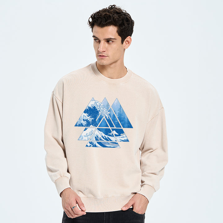 The Great Wave Washed Sweatshirt