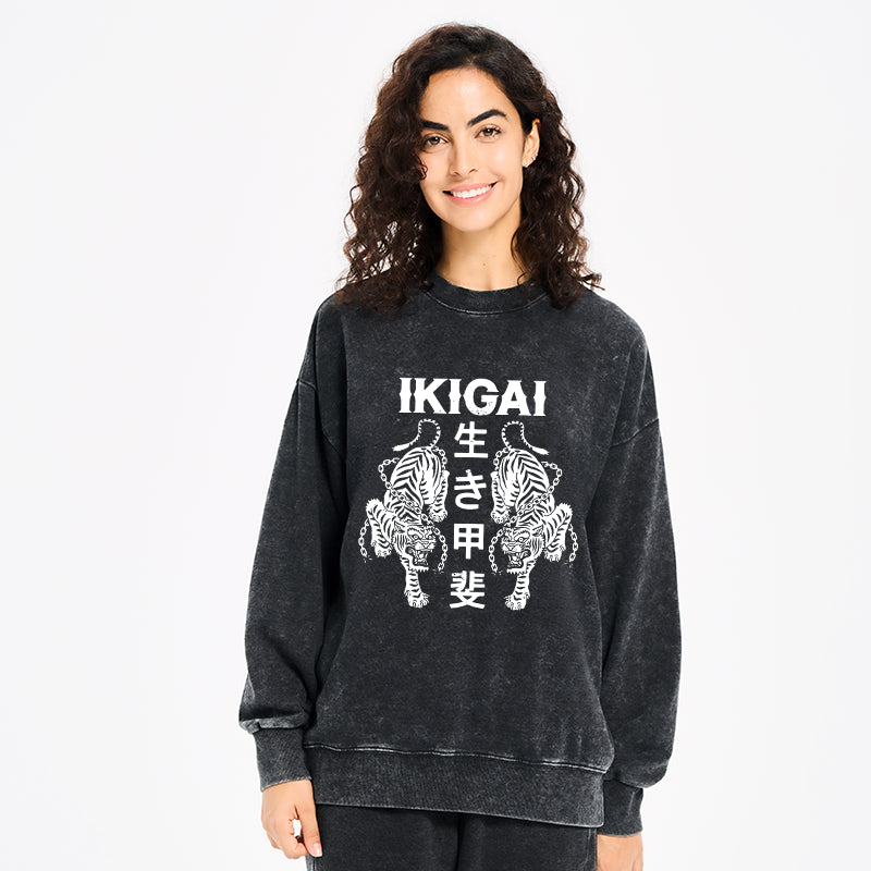 Japanese Chain Tiger Washed Sweatshirt