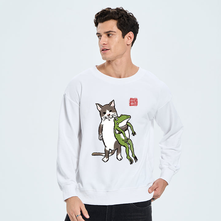 Cat Holding A Frog Sweatshirt
