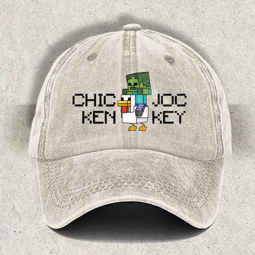 Chicken Jockey Printed Baseball Cap