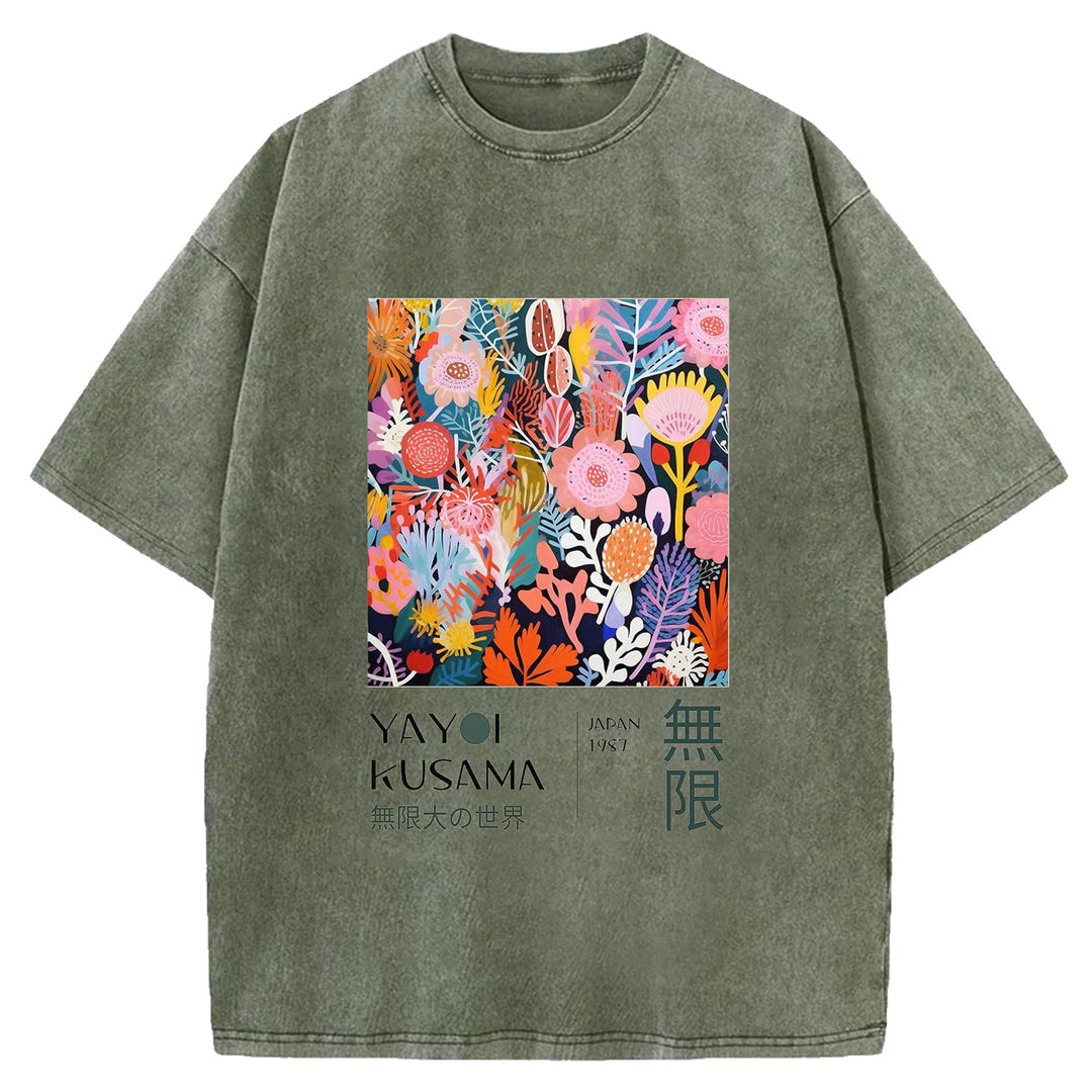 Yayoi Kusama Vintage Washed Crew Neck T-Shirt