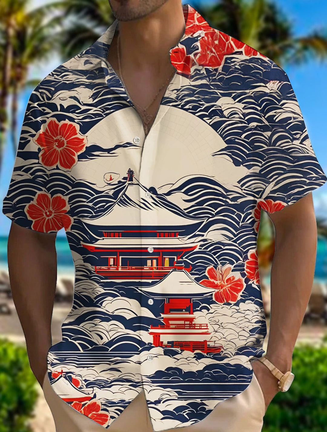 Vintage Japanese Art Hawaiian Shirt