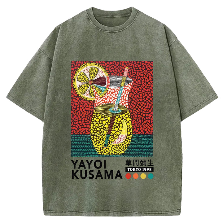 Yayoi Kusama Vintage Washed Crew Neck T-Shirt
