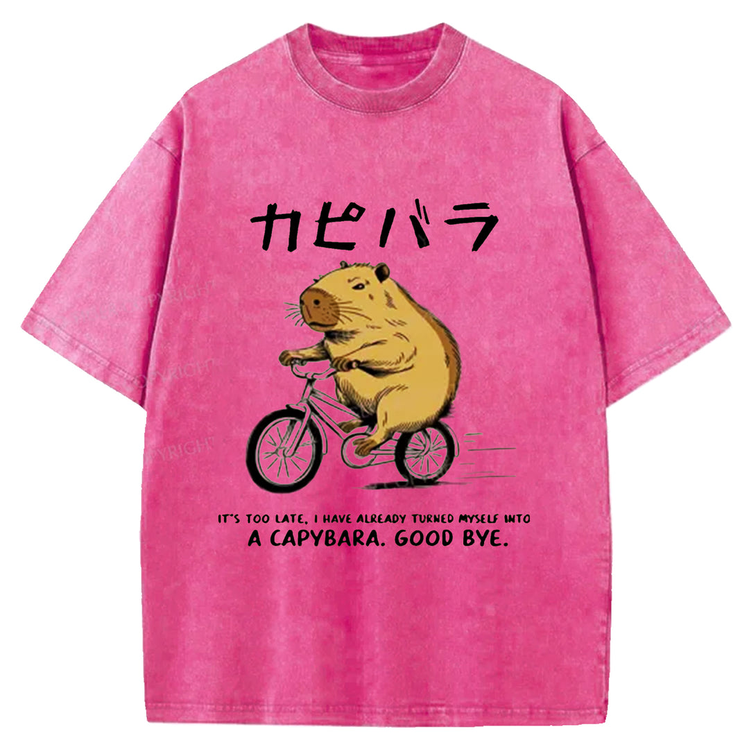I HAVE ALREADY TURNED MYSELF Washed Crew Neck T-shirt