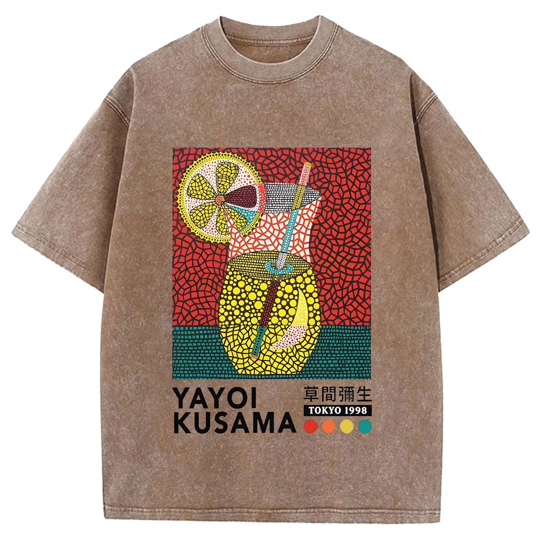 Yayoi Kusama Vintage Washed Crew Neck T-Shirt
