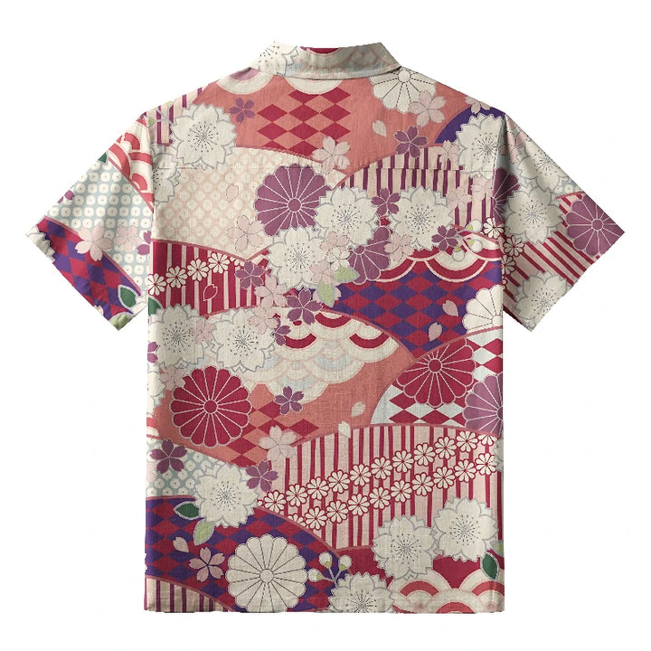 A Floral Fusion Button-up Shirt
