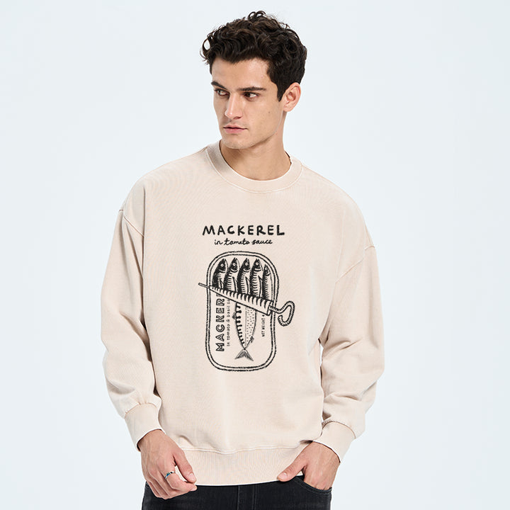 Mackerel In Tomato Sauce Washed Sweatshirt