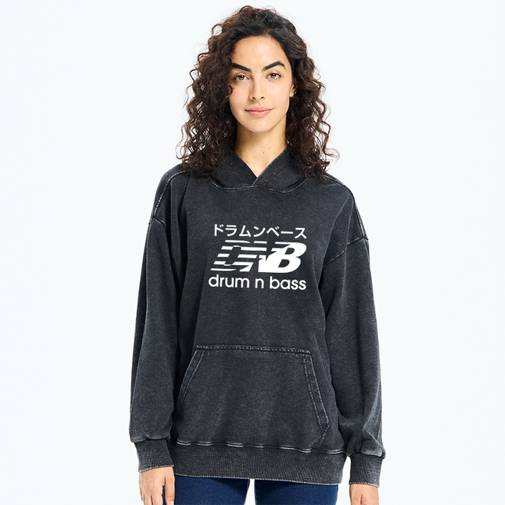 Japanese Drum And Bass Washed Hoodie