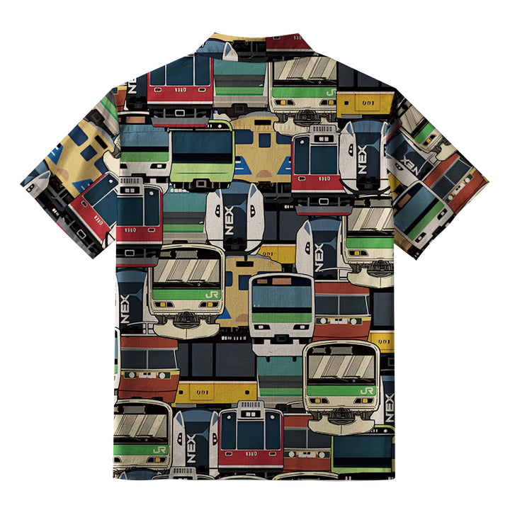 Japanese Trains Aloha Hawaiian Shirt