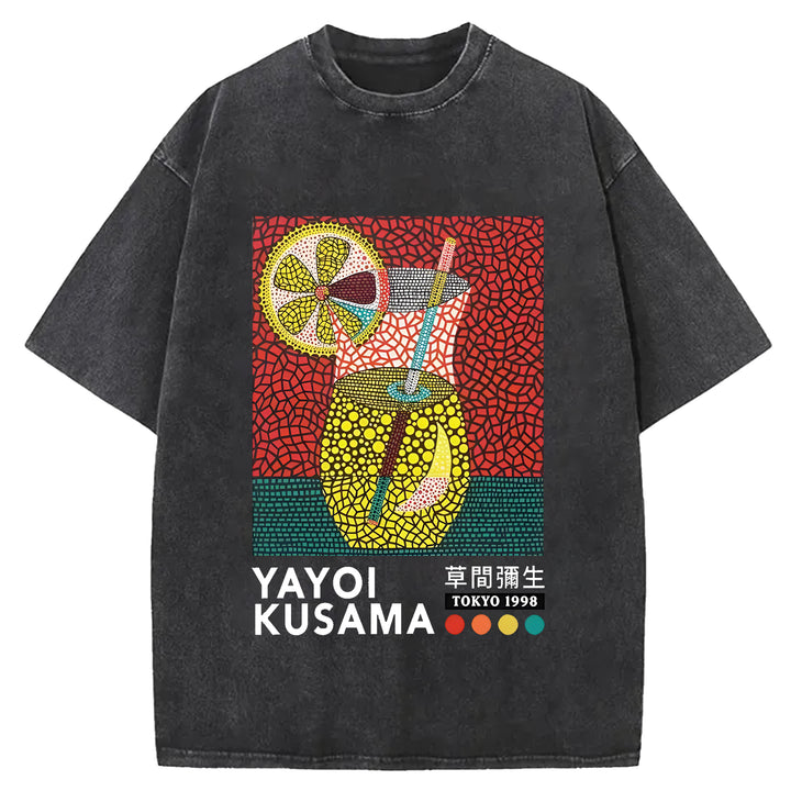Yayoi Kusama Vintage Washed Crew Neck T-Shirt