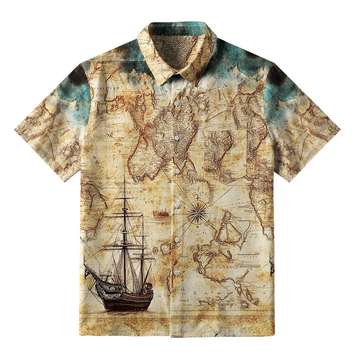 Nautical Chart Button-up Shirt