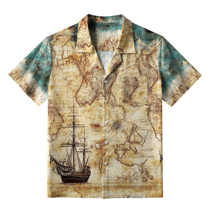 Nautical Chart Aloha Hawaiian Shirt