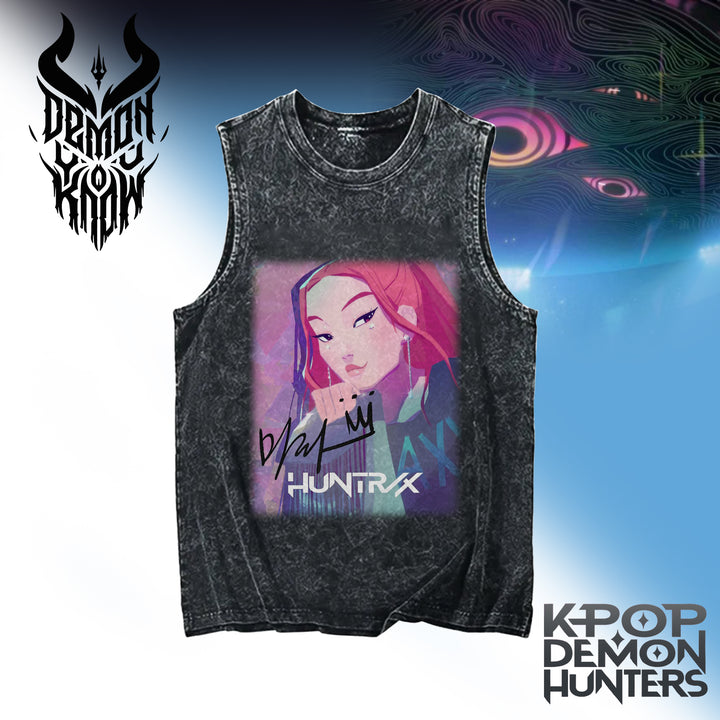 Huntrix Kpop Demon Washed Tank