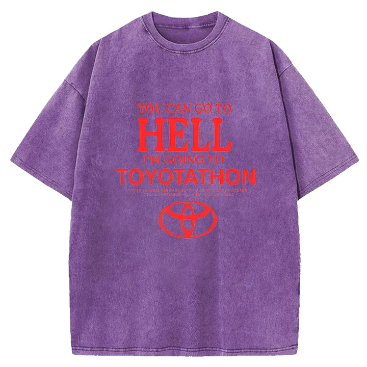 You Can Go To Hell Washed Crew Neck T-Shirt