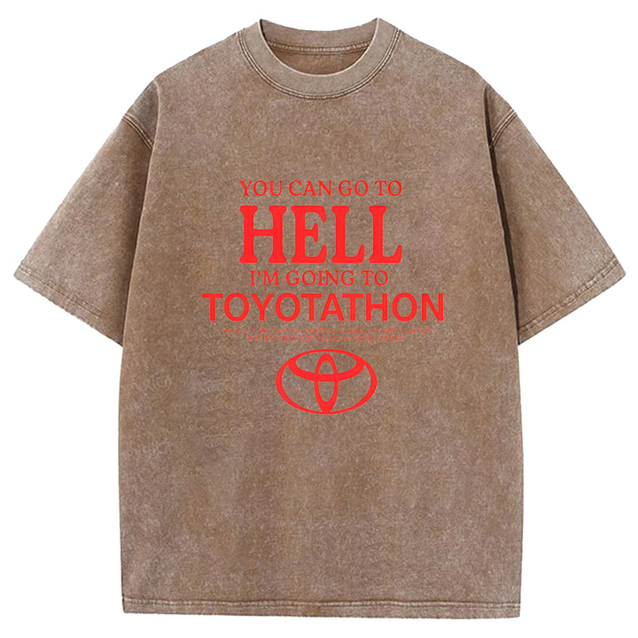 You Can Go To Hell Washed Crew Neck T-Shirt