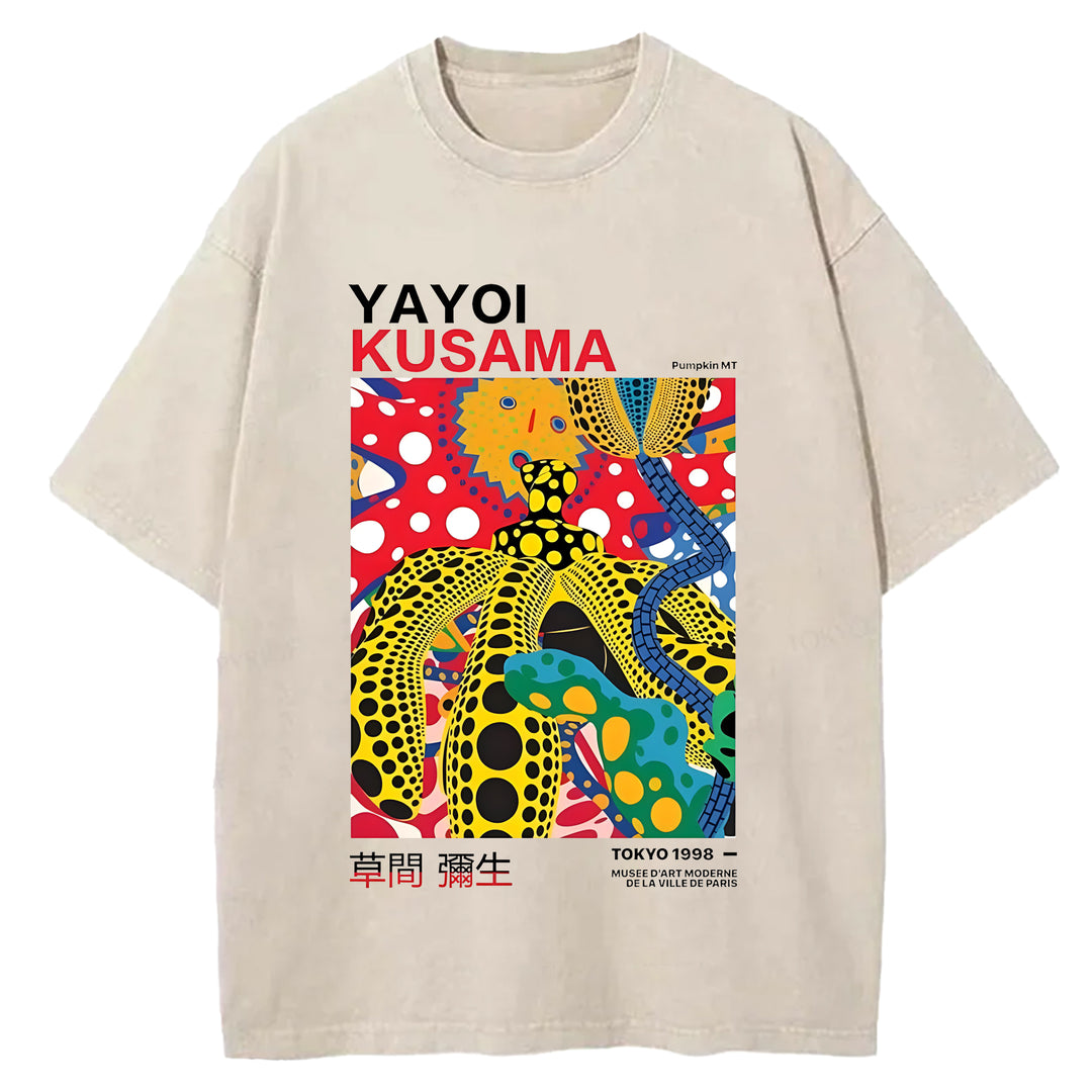 Yayoi Kusama Vintage Washed Crew Neck T-Shirt