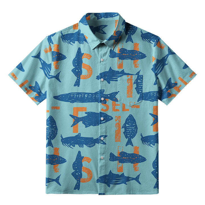 Different Types Of Fish Button-up Shirt