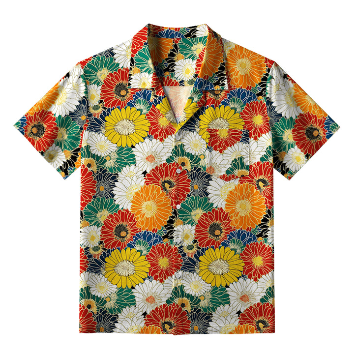 Colorful Chrysanthemums Aloha Hawaiian Shirt