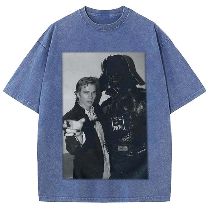 Star Wars Vintage Japanese Design Washed Crew Neck T-Shirt