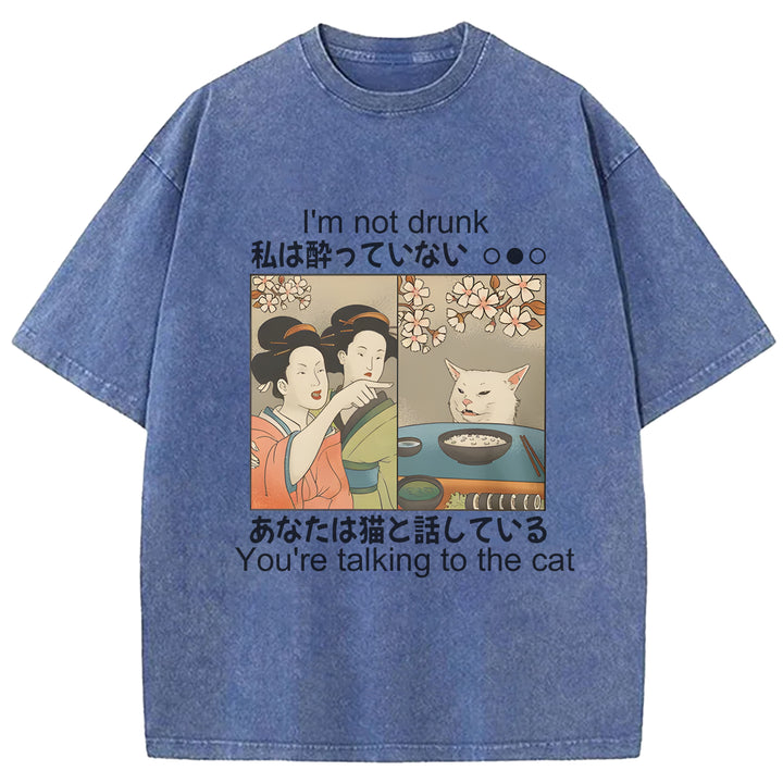 I'm Not Drunk Washed Crew Neck T-Shirt