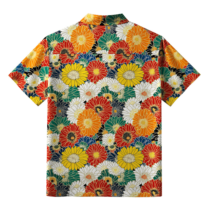 Colorful Chrysanthemums Button-up Shirt