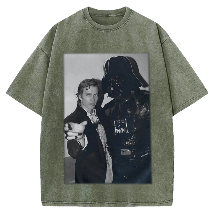 Star Wars Vintage Japanese Design Washed Crew Neck T-Shirt