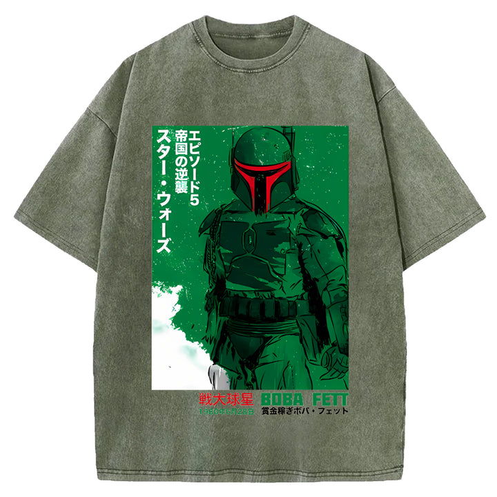 Star Wars Vintage Japanese Design Washed Crew Neck T-Shirt