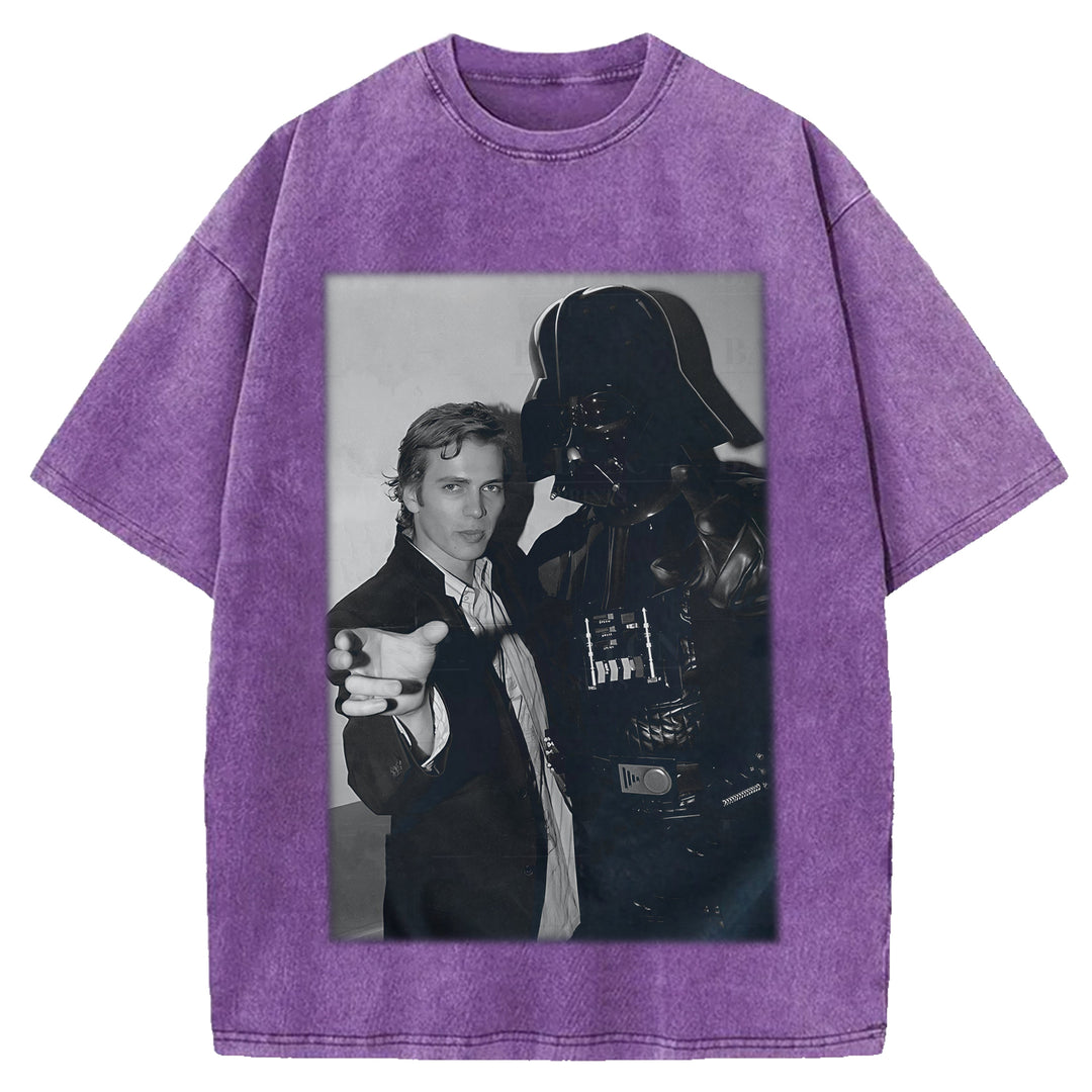 Star Wars Vintage Japanese Design Washed Crew Neck T-Shirt
