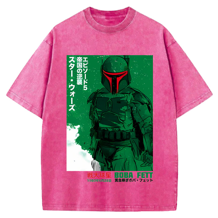 Star Wars Vintage Japanese Design Washed Crew Neck T-Shirt
